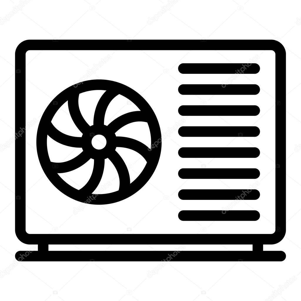 Exterior air filter icon outline vector. Clean dust