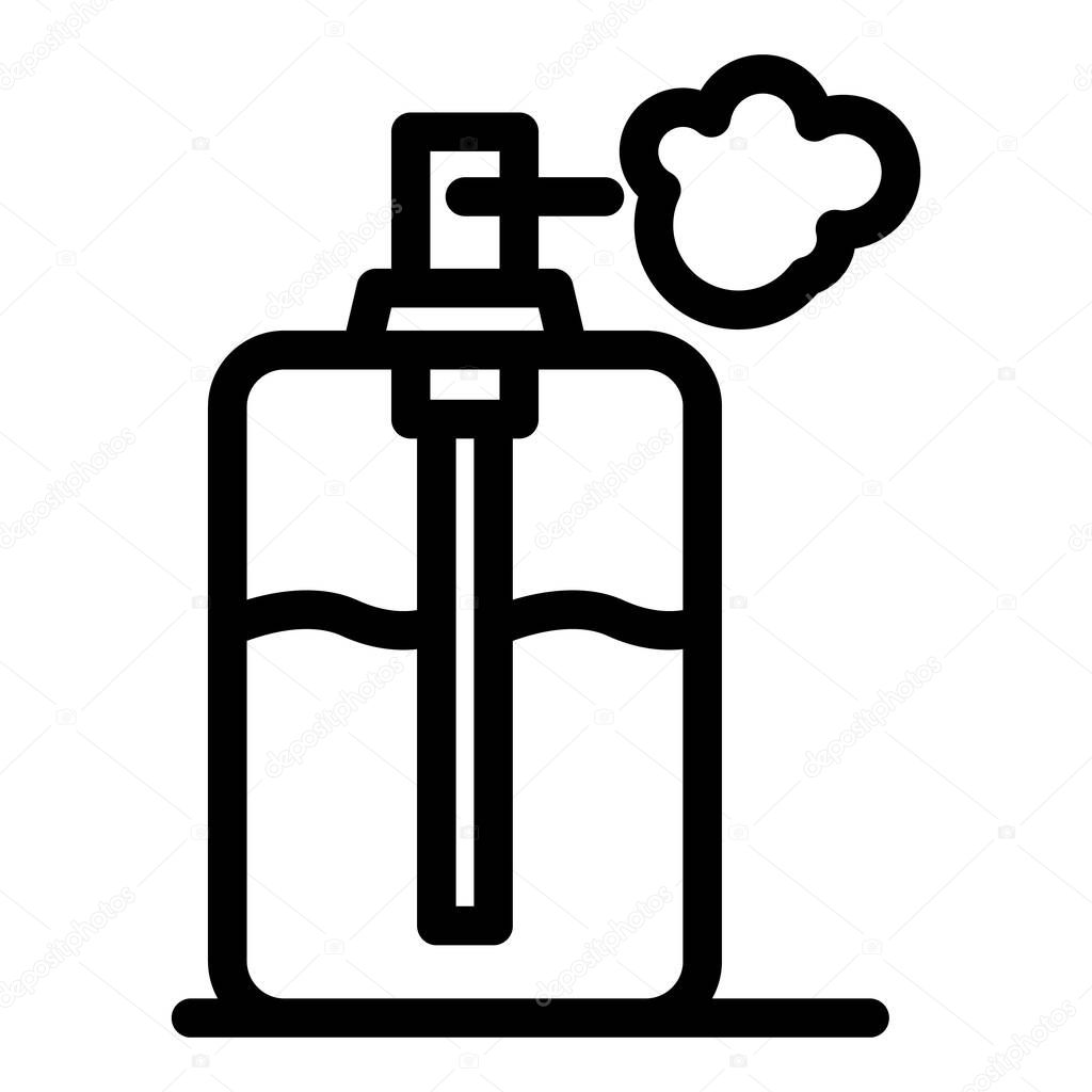 Perfume bottle icon outline vector. Air clean