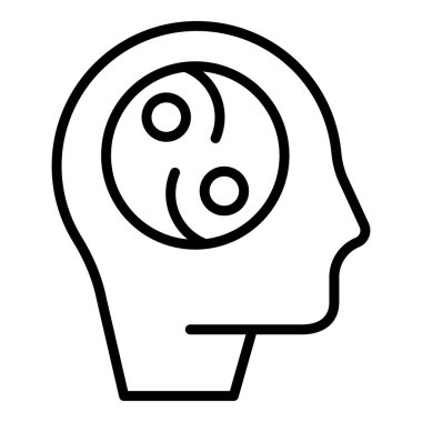 Zihin dengesi simgesi dış hat vektörü. Zihinsel duygu