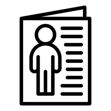 Kapsamlı pasaport ikonu ana hatları vektörü. Sağlık belgesi