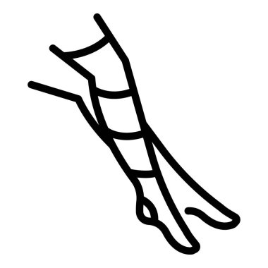 Çorap topukları ikon ana hatları vektörü. Kadın varis.