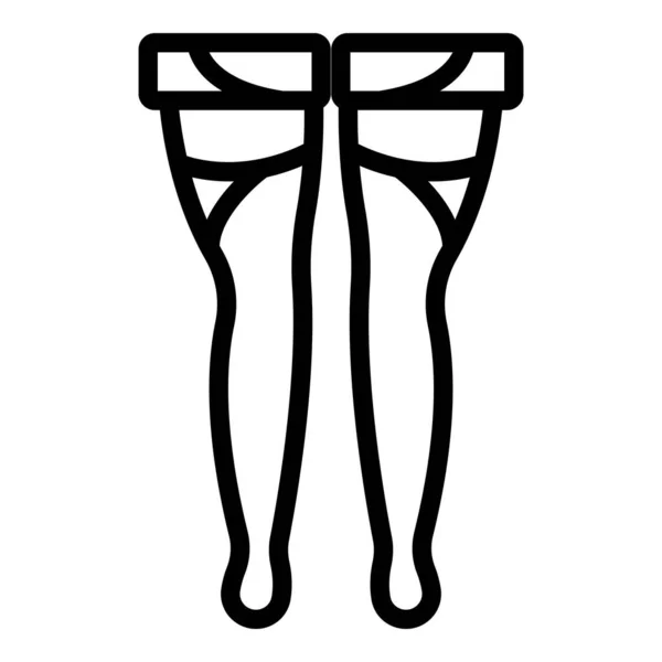 Stockings compression icon outline vector. Stocking leg — Stock Vector
