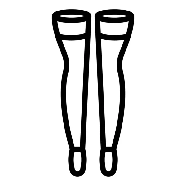 Stocking pantyhose icon outline vector. Compression leg — Stock Vector