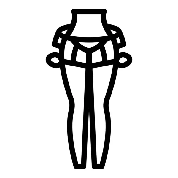 Front stockings icon outline vector. Compression leg — Stock Vector