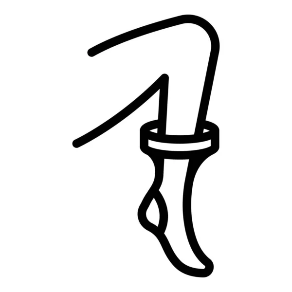 Erotik çorap ikonu taslak vektörü. Sıkıştırma çorabı — Stok Vektör
