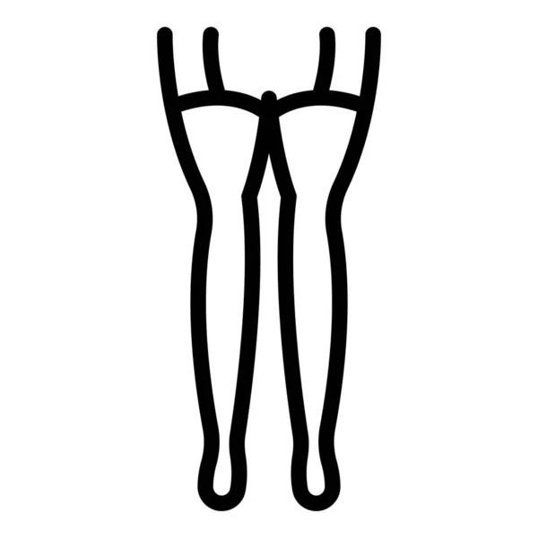 Underkläder strumpor ikon kontur vektor. Kompressionsben — Stock vektor