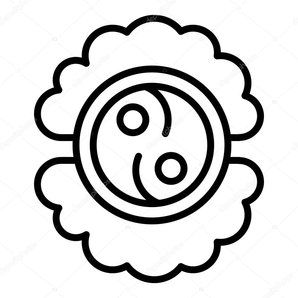 Mental health icon outline vector. Mind positive