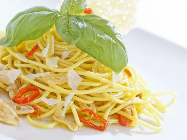 Espaguete Aglio olio — Fotografia de Stock