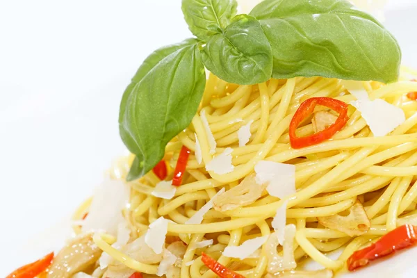 Espaguete Aglio olio — Fotografia de Stock