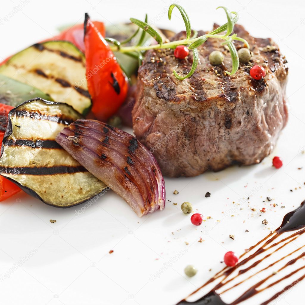 Grilled beef steak