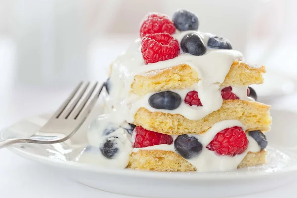 Pastel con frutas frescas — Foto de Stock