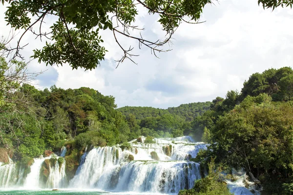 Waterfalls on Krka River. National Park, Dalmatia, Croatia — Stock Photo, Image