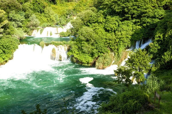 Waterfalls on Krka River. National Park, Dalmatia, Croatia — Stock Photo, Image