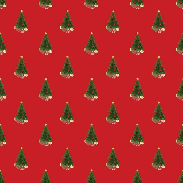 クリスマスのシームレスなパターンの背景 ベクターイラスト — ストックベクタ