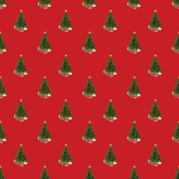 Christmas Seamless Pattern Background Vector Illustration — Stock Vector