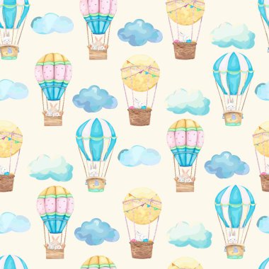 Mutlu Paskalya Dikişsiz desen arka plan. Vektör çizim.