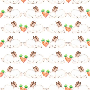 Mutlu Paskalya Dikişsiz desen arka plan. Vektör çizim.