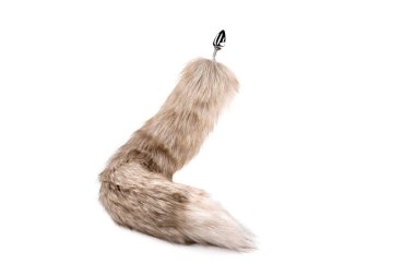Steel Anal Plug with Soft Wild Fox Tail. Butt Plug Anal Stimulator for Women.