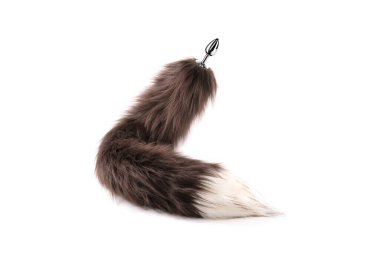 Steel Anal Plug with Soft Wild Fox Tail. Butt Plug Anal Stimulator for Women.