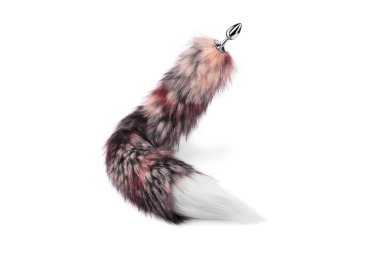 Steel Anal Plug with Soft Wild Fox Tail. Butt Plug Anal Stimulator for Women.
