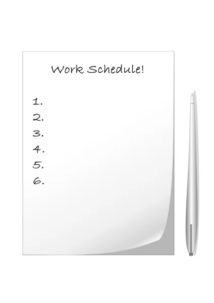 Horario de trabajo del cuaderno — Foto de Stock