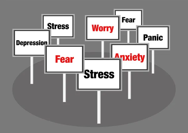 Tecken på stress och ångest — Stockfoto