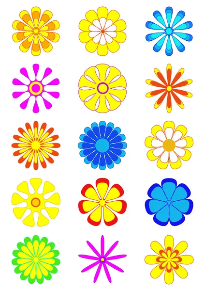 Illustration de motifs floraux — Image vectorielle