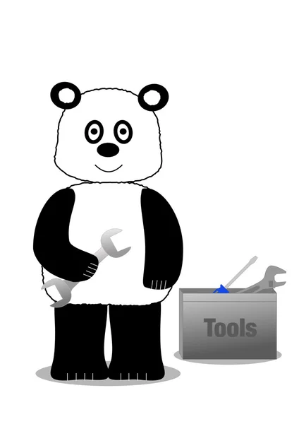 Oso con herramientas —  Fotos de Stock