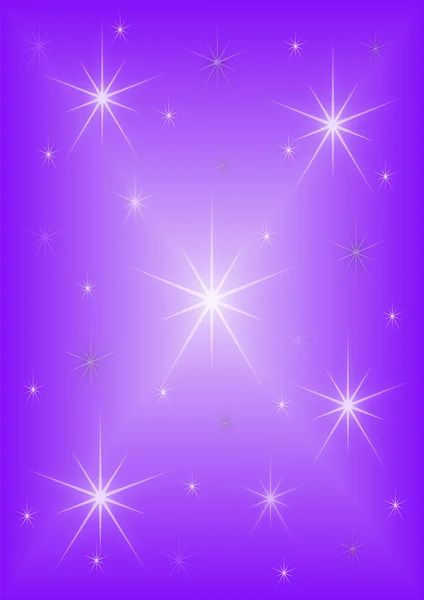 星星紫色背景 — 图库照片