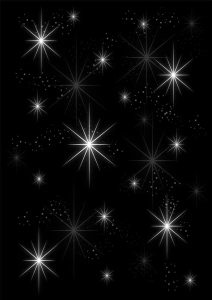 Estrellas de fondo sobre negro — Foto de Stock