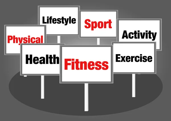 Health and fitness signs — Stock Photo, Image