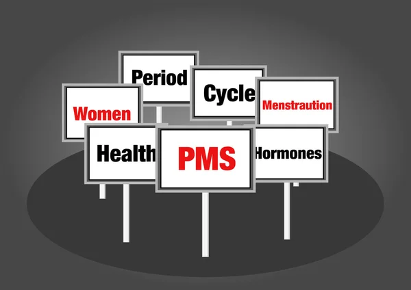 PMS Signos premenstruales — Foto de Stock