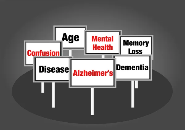 Příznaky Alzheimerovy choroby — Stock fotografie