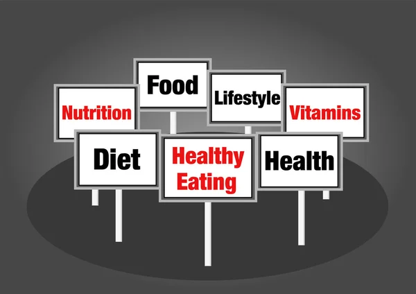 Healthy eating signs — Stock Photo, Image