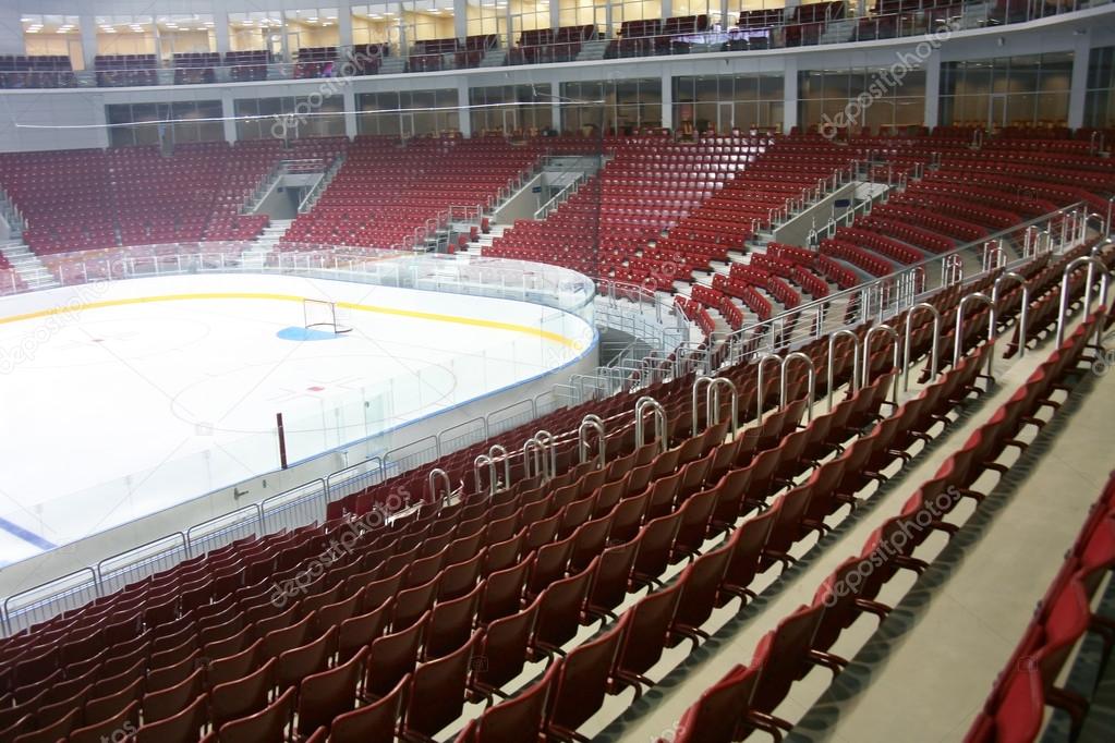 Interior of hockey sports stadium