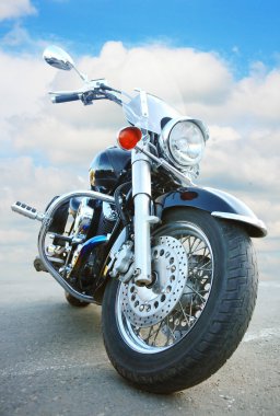 Big black motorcycle