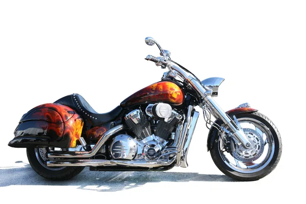 Linda motocicleta preta — Fotografia de Stock