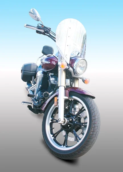 Red motorcycle on road — Stock Photo, Image