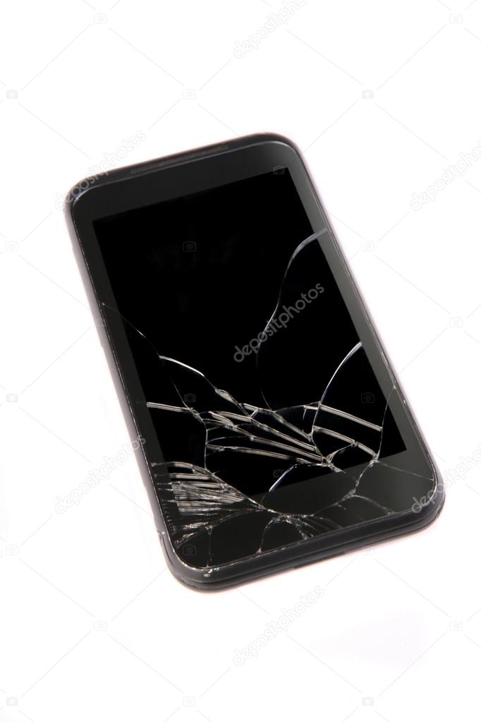 Mobile phone with the broken display