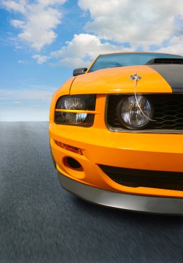 sports car on the highway clipart
