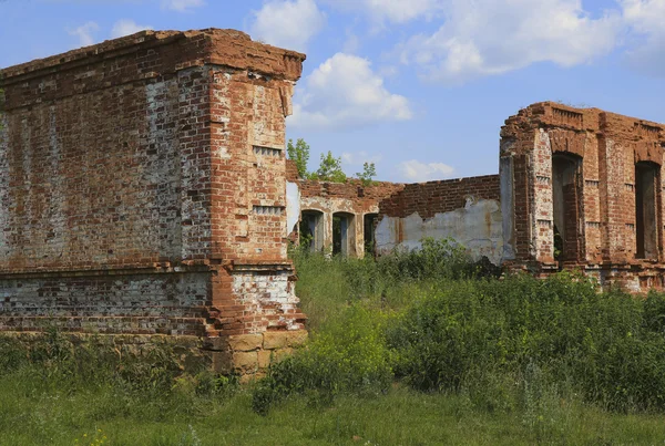 Stare cegły zniszczonego budynku — Zdjęcie stockowe
