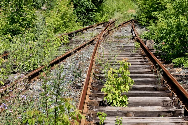 Gamla kastas järnväg — Stockfoto