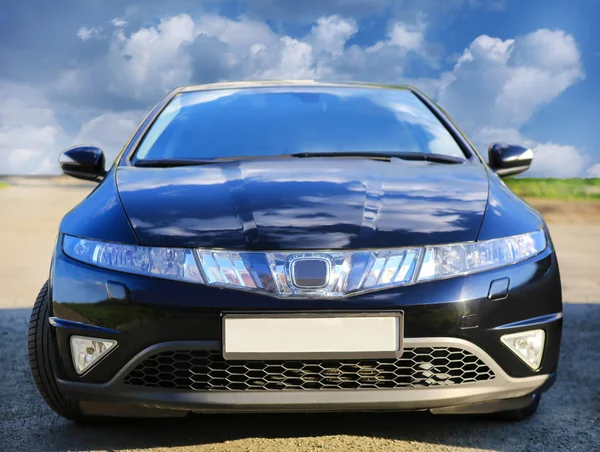 Dark blue car front — Stock Photo, Image