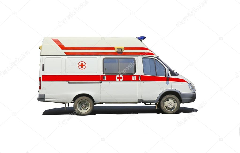 ambulance minibus isolated