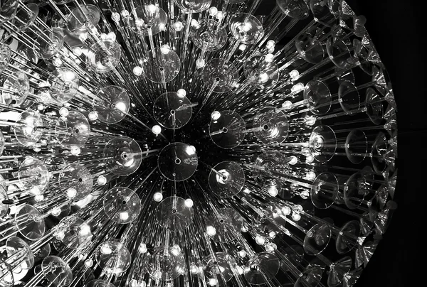 Glass chandelier of spherical form — Stock Photo, Image