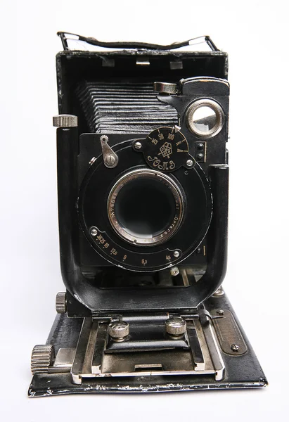 Oude zwarte camera — Stockfoto