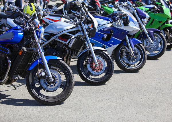 motorcycles on parking 