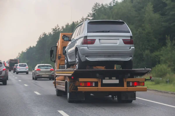 Help Road Transports Wrecker Broken Car Stock Photo