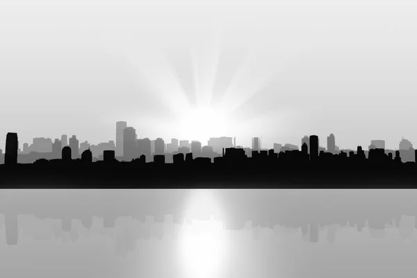Black and White City Background — Stock Photo, Image