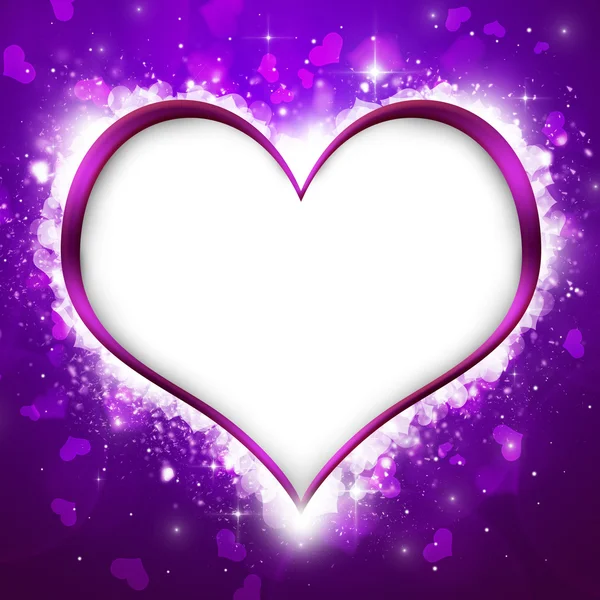 Purple Valentine Heart Background — Stock Photo, Image